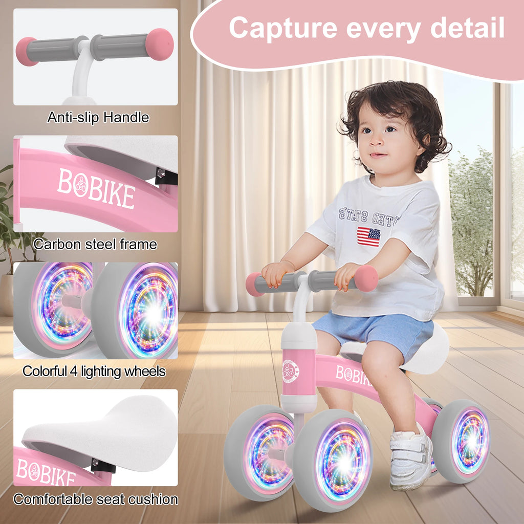Baby Balance Bike Toys for 12-36 Months Kids Toy Boy and Girls Gifts Toddler Best First Birthday Gift  (Pink)