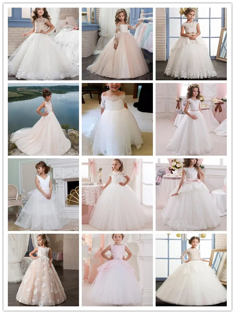 Pink Baby Girls Dresses Off Shoulder Pearls Lace Butterflies Flower Girl Dress Infant First Birthday Party Gown