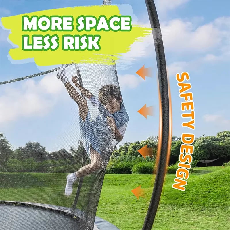 Zoshine Outdoor Alloy Steel Frame PVC Sports Trampoline Enclosure Net Ladder Weather-Resistant Safe for Kids Adults Big Size