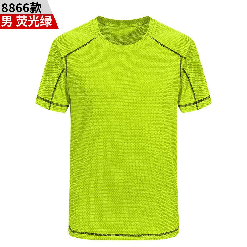 Mens Mesh Short Sleeve Lightweight T-Shirts,Bulk Crew Tees for Guys, Mixed Bright Colors Bulk Pack,Moisture Wicking,10 colors
