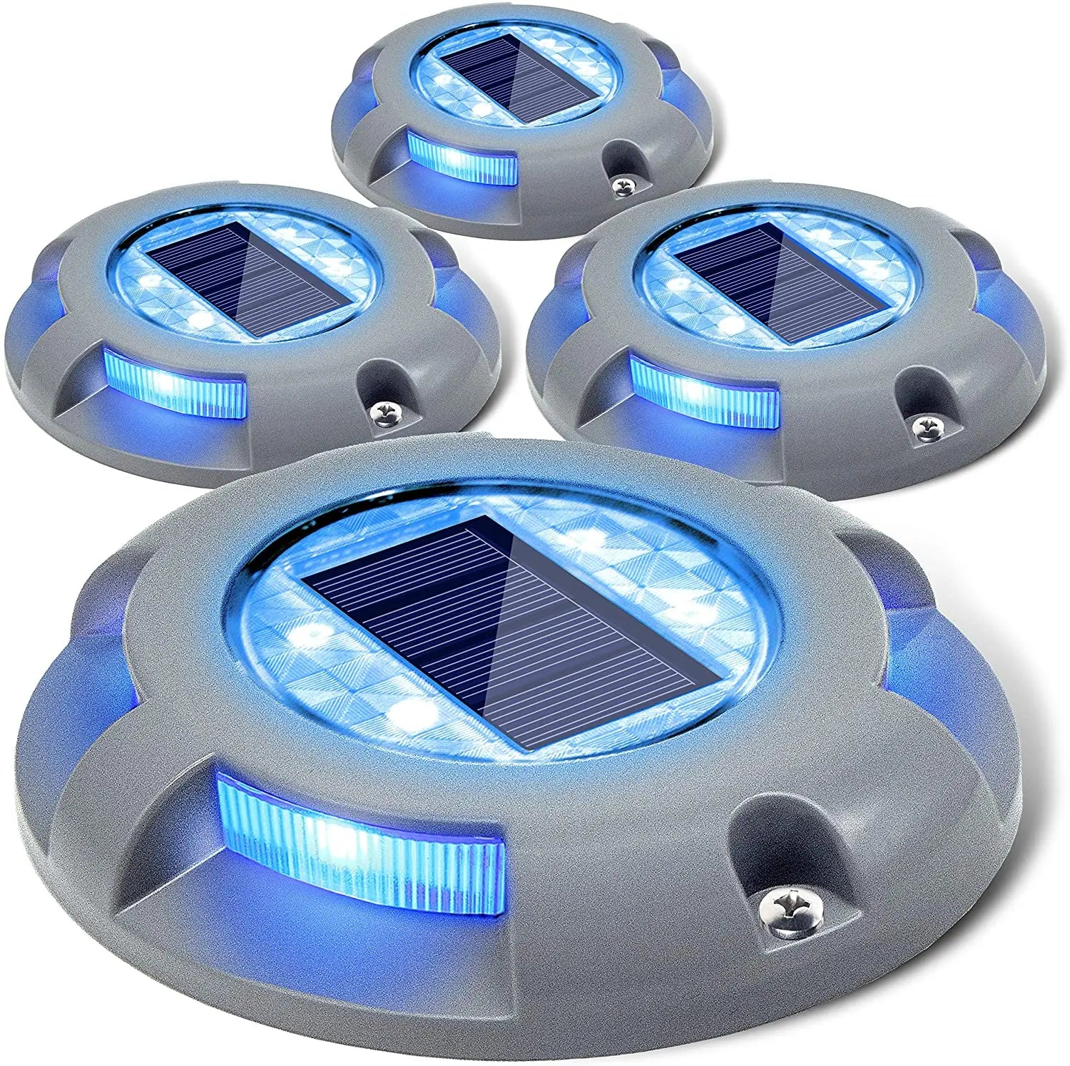 Outdoor Led Solar Light Garden Stair Deck Lights Waterproof Ground Lamp Driveway Pathway Yard Dock Road Markers Solar Stud