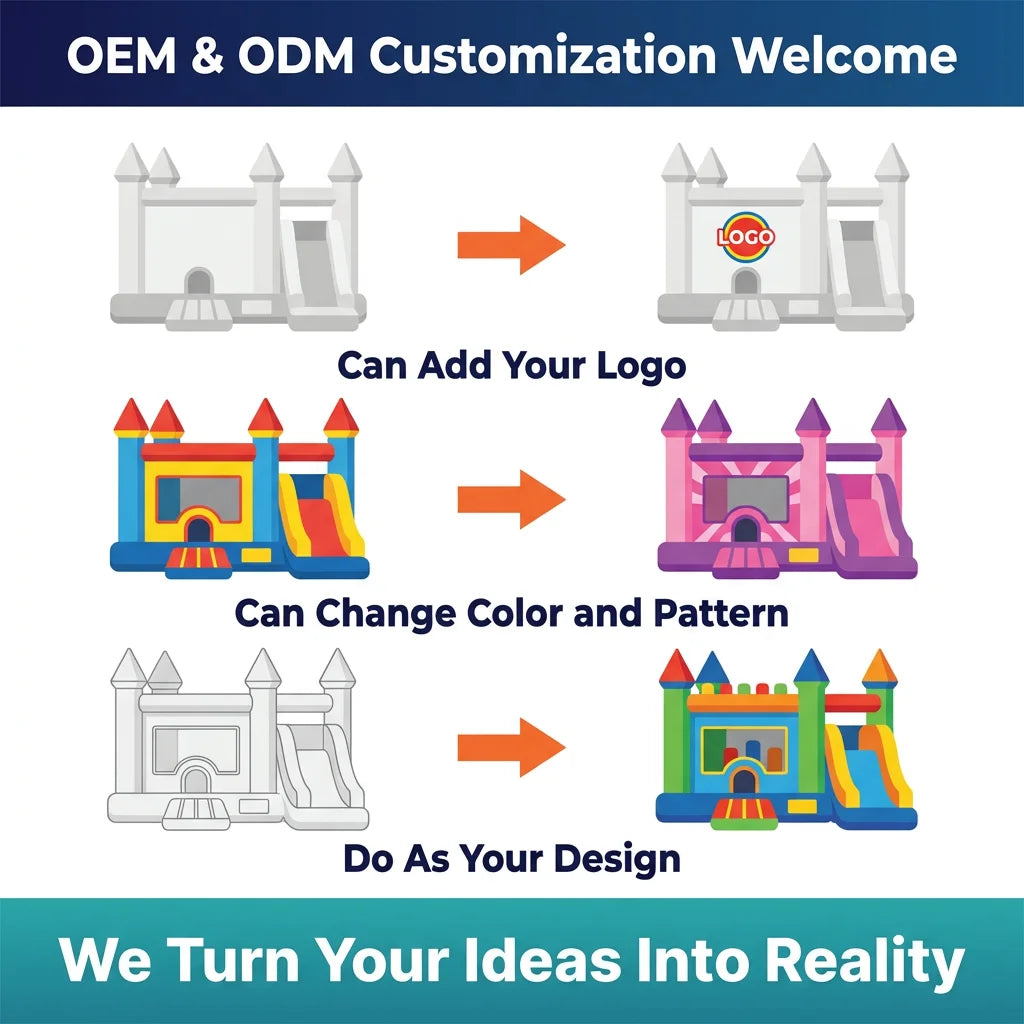 US Warehouse Stock Doctor Dolphin Oxford Cloth Inflatable Bouncy Castle with Slide 3 Person for Home Party Kids Play Games