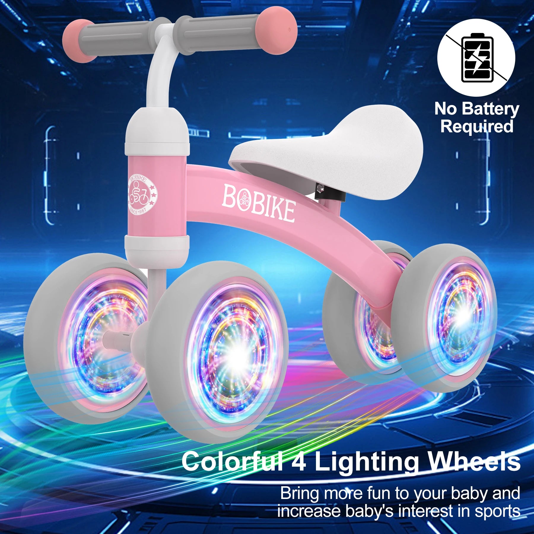 Baby Balance Bike Toys for 12-36 Months Kids Toy Boy and Girls Gifts Toddler Best First Birthday Gift  (Pink)