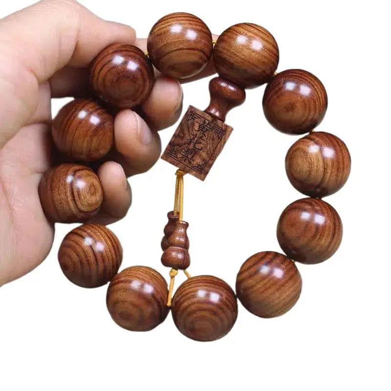 Authentic Hainan Huanghuali Bracelet, Genuine National Treasure Grade, Collectible for Men and Women, Old Wood with