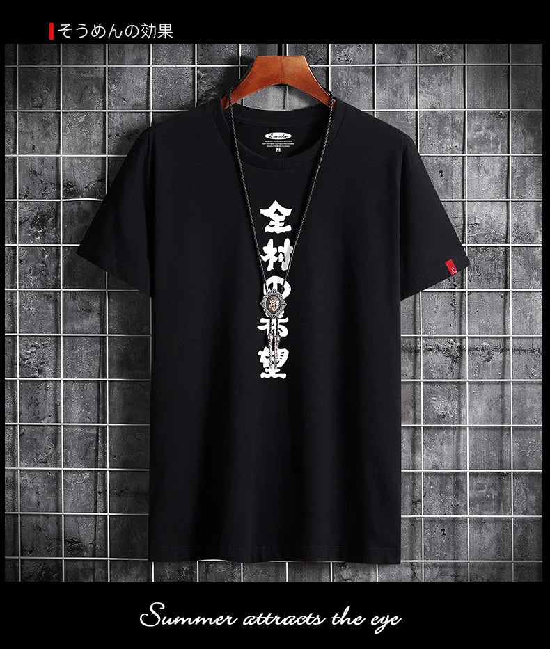 T Shirt for Men 2023 Summer Hip Hop Anime New Fashion Clothing Harajuku Retro Oversized Manga Goth Streetwear Vintage T-shirt