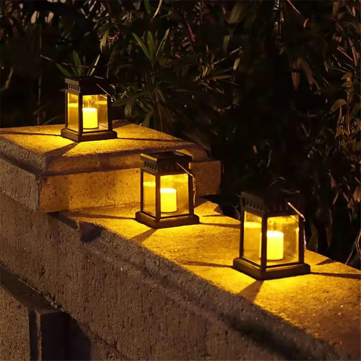 Outdoor Solar Garden Lights Solar Palace Lantern Lawn Landscape Hanging Atmosphere Candle Lamp Floor Yard Garden Decor
