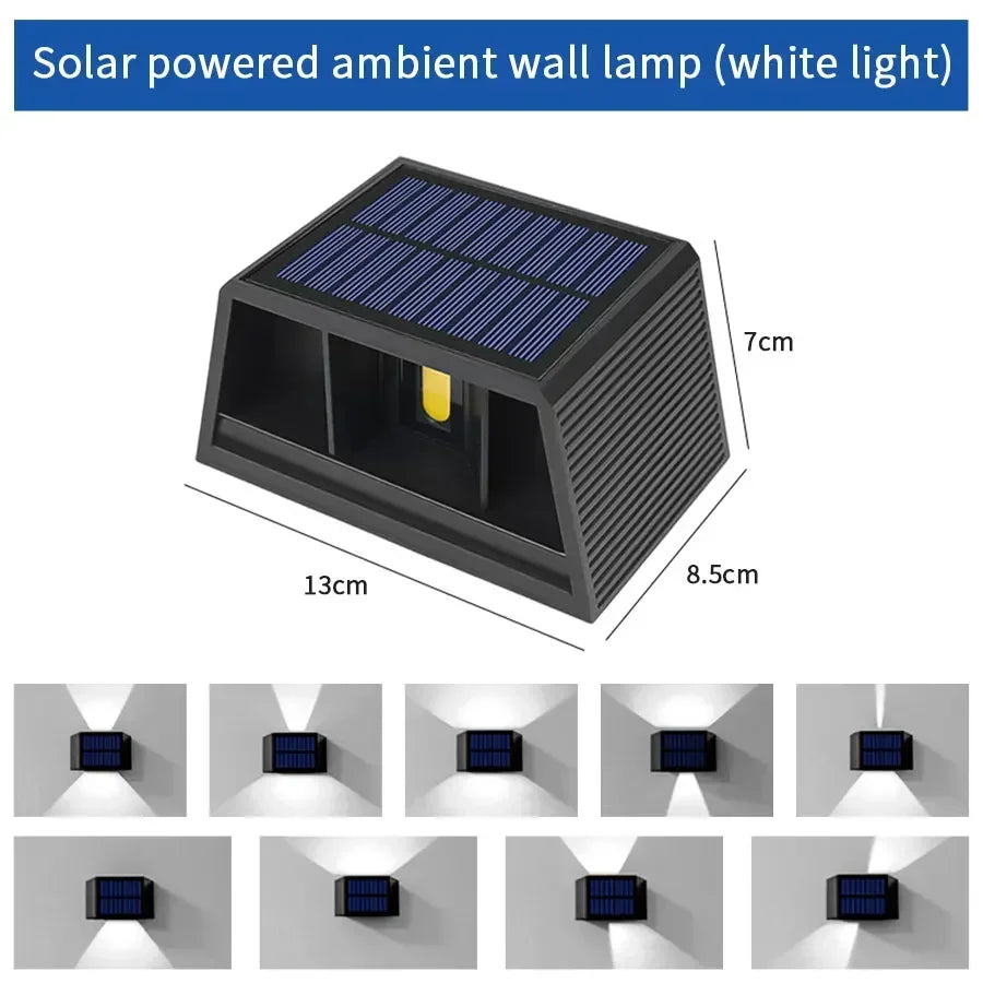 Outdoor Led Solar Light Dusk to Dawn Deck Light Garden Yard Decor Waterproof Wall Light for Garden Yard Porch Landscape Lighting