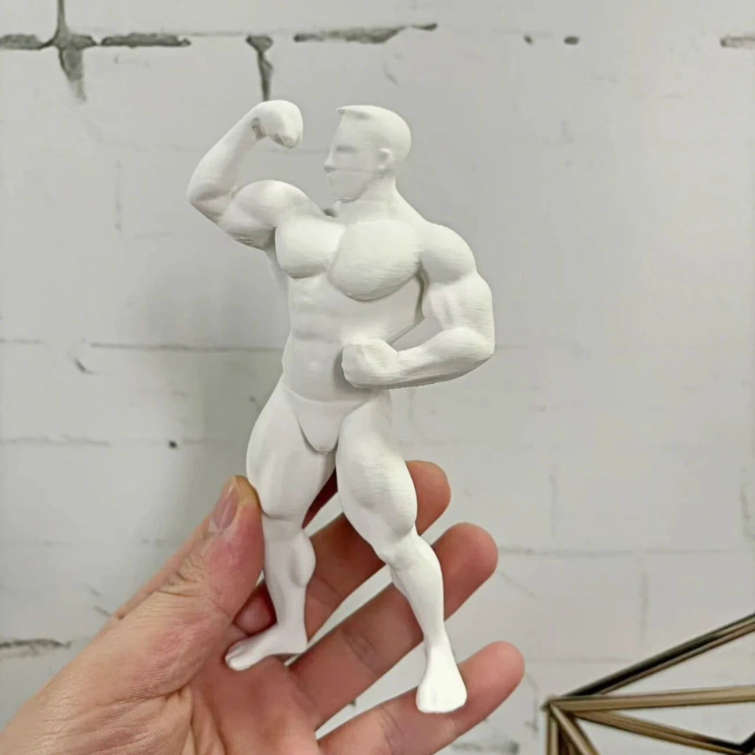 Miniature muscular man model desktop ornament; strong sense of fitness style desk decoration; home art small ornament.