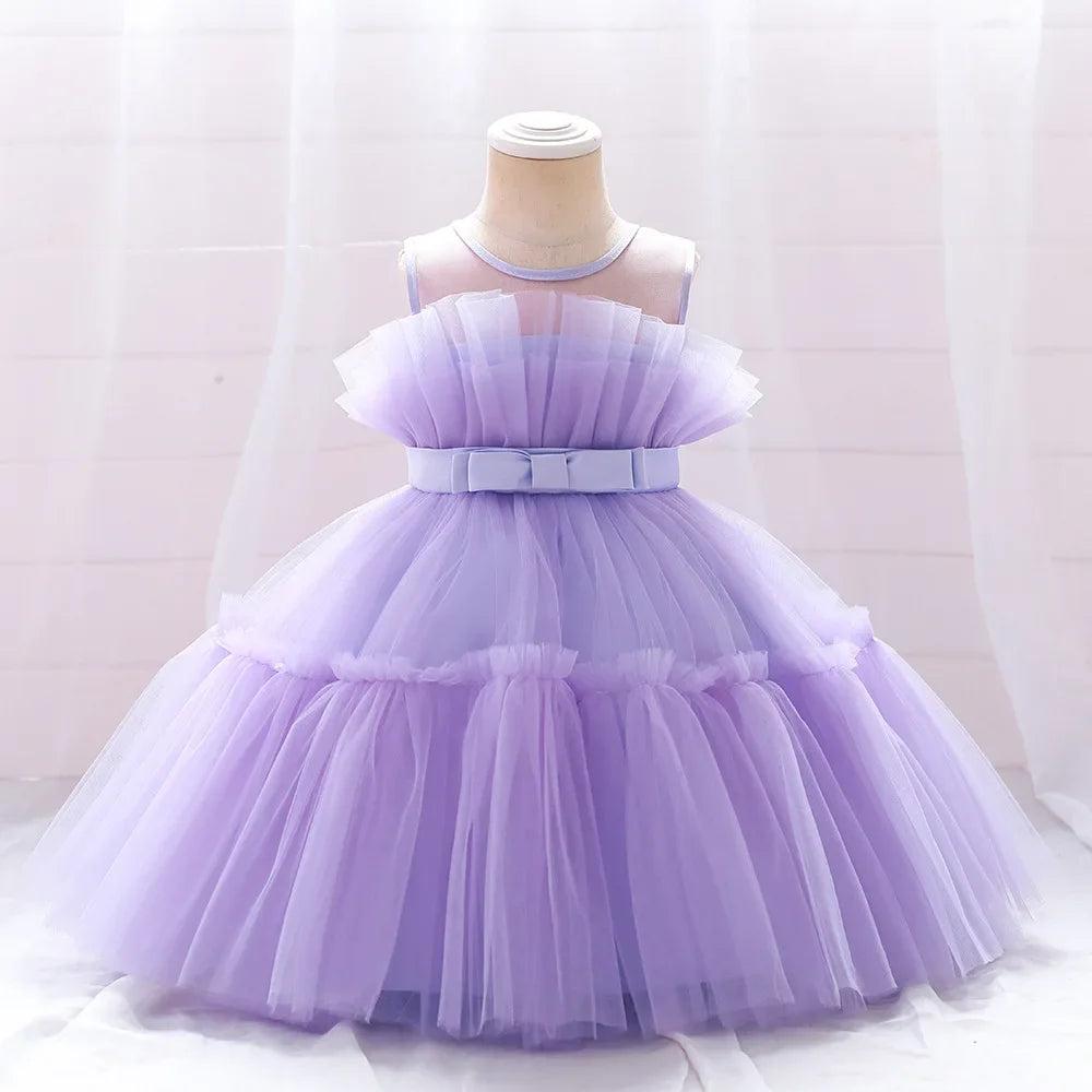 Baby Girls Clothes Toddler Kids Wedding Princess Dress Elegant Birthday Gowns Tulle Bridesmaid Evening Party Christmas Vestidos