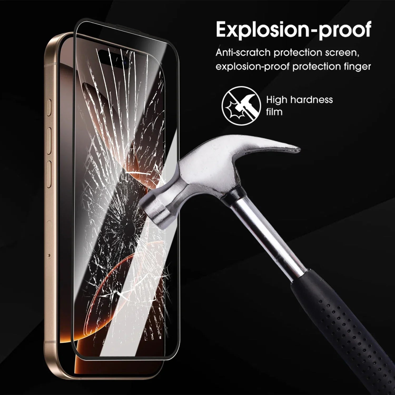 1-5Pcs Dust HD Clear Tempered Glass Screen Protector for iPhone For iPhone 17 Pro Max 16 Pro Max 17 Air 16 Plus Easy to install