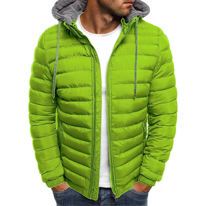 JOTT men's jacket, autumn/winter jacket, 2025 cotton hooded jacket, light winter down jacket