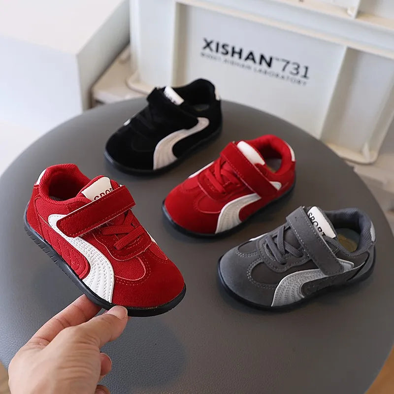 Baby Walking Shoes Autumn New Style Girls RetroStyle Soft Sole Non Slip Casual Shoes Boys BreathableVersatile Forrest Gump Shoes