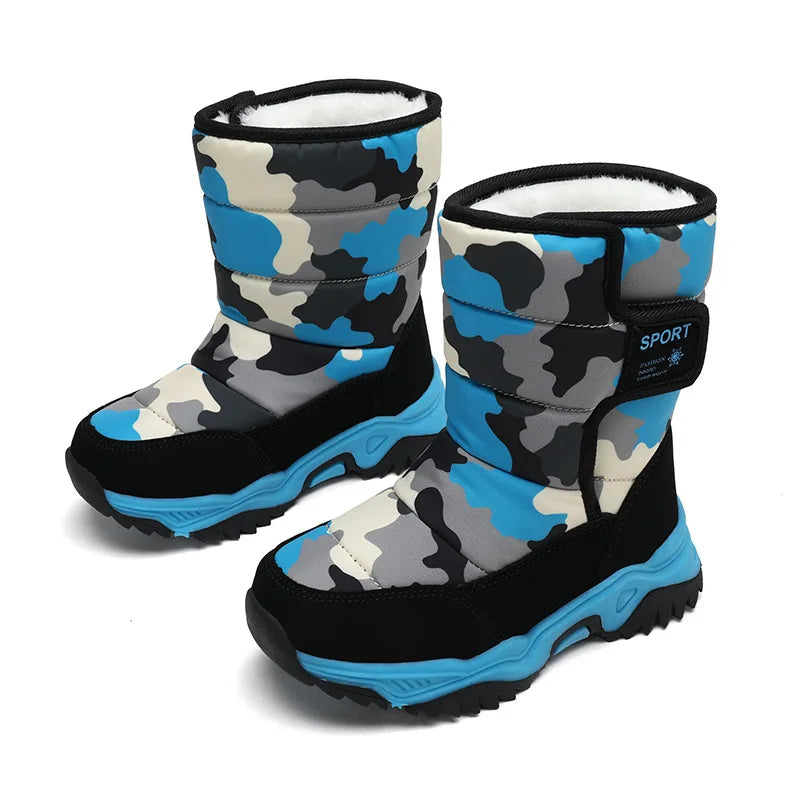 Bota Platform Kid Snow Boot 2023 Winter NewCasual Boy Cotton Shoe Warm Girl Boot Plush Ankle Boot Cotton Boot Kid Boot Girl Shoe