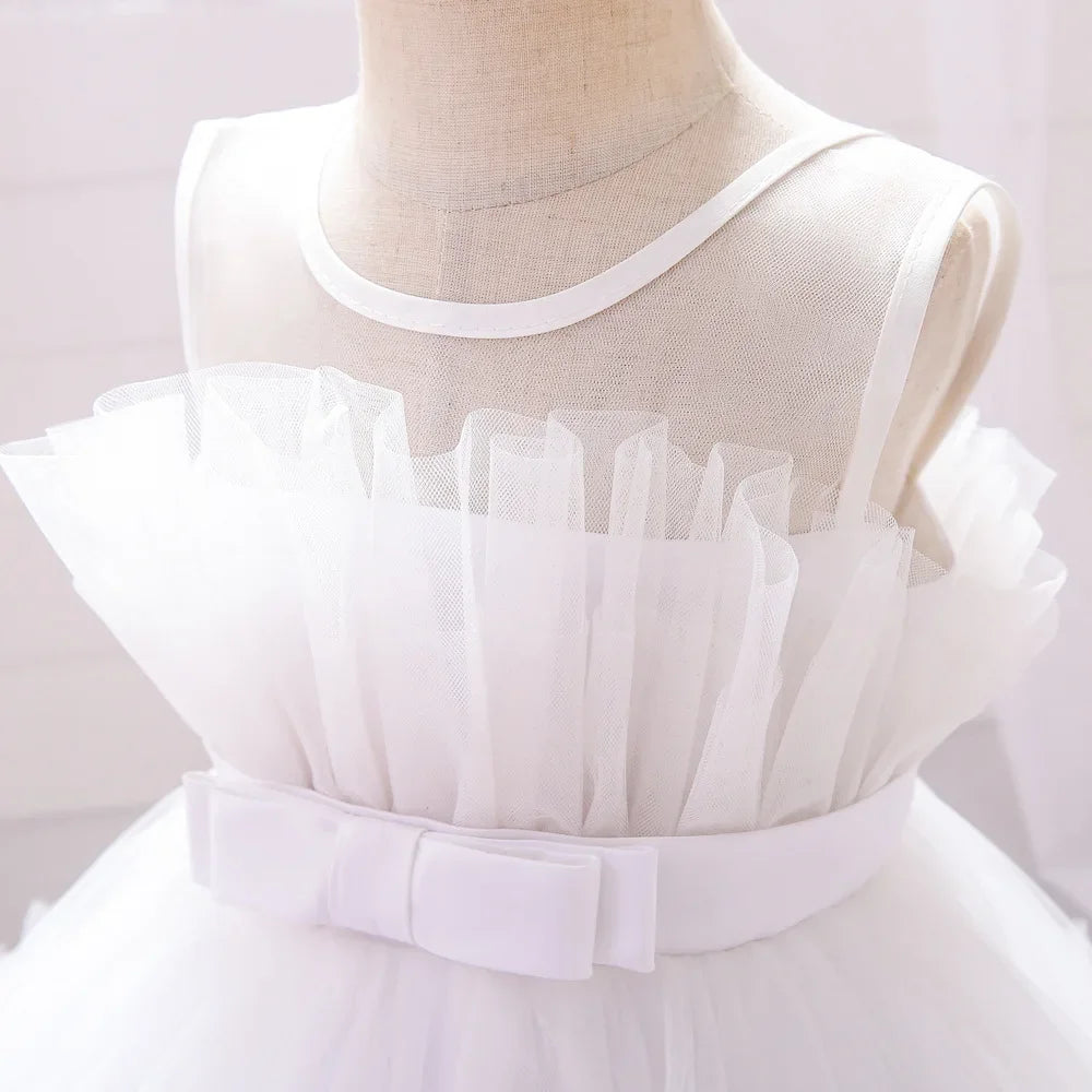 Baby Girls Clothes Toddler Kids Wedding Princess Dress Elegant Birthday Gowns Tulle Bridesmaid Evening Party Christmas Vestidos