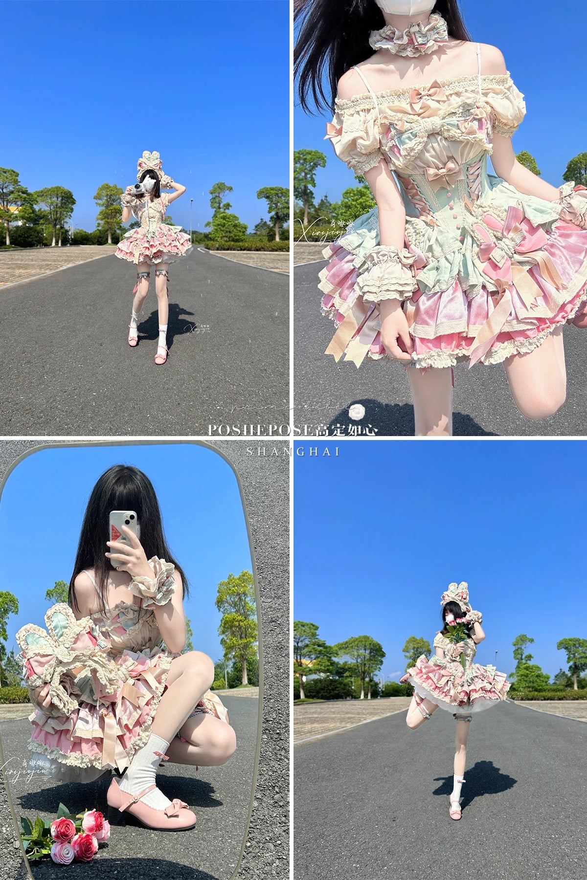 Heavy Industry Elegant Sexy Princess Birthday Dress 3D Big Bow Lace Edge Lace-up Slim Sweet Kawaii Lolita Ball Gown Dress Women