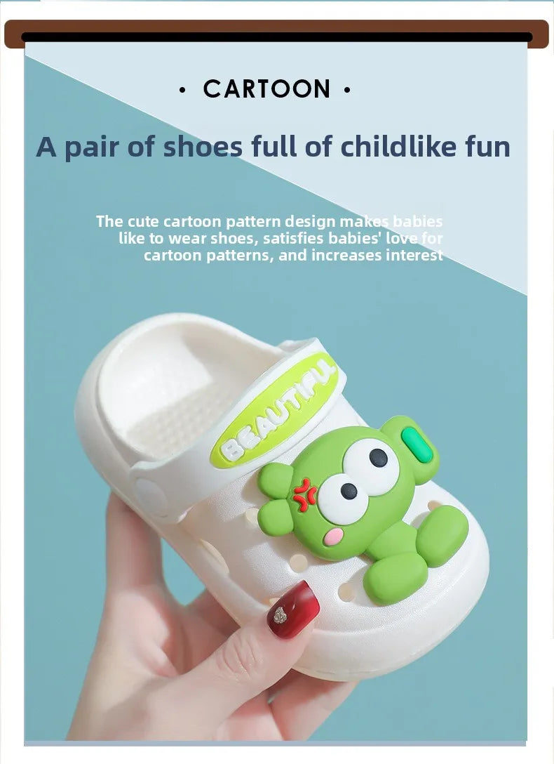 Summer New Baby Slippers Indoor Non-slip Soft Bottom Comfort Fashion Cute Children's Hole Shoes Boys Girls Kid Outdoors Sandals
