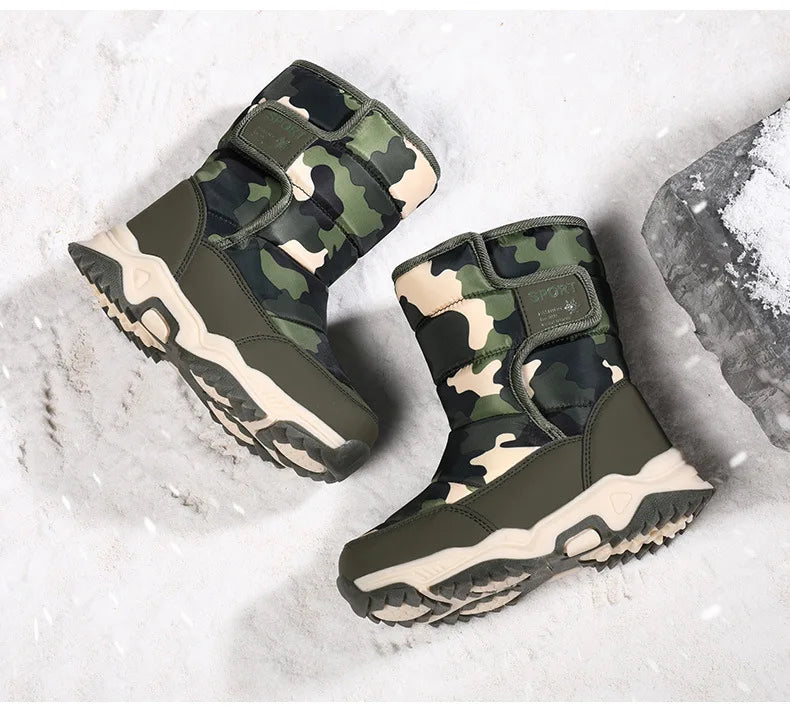 Bota Platform Kid Snow Boot 2023 Winter NewCasual Boy Cotton Shoe Warm Girl Boot Plush Ankle Boot Cotton Boot Kid Boot Girl Shoe