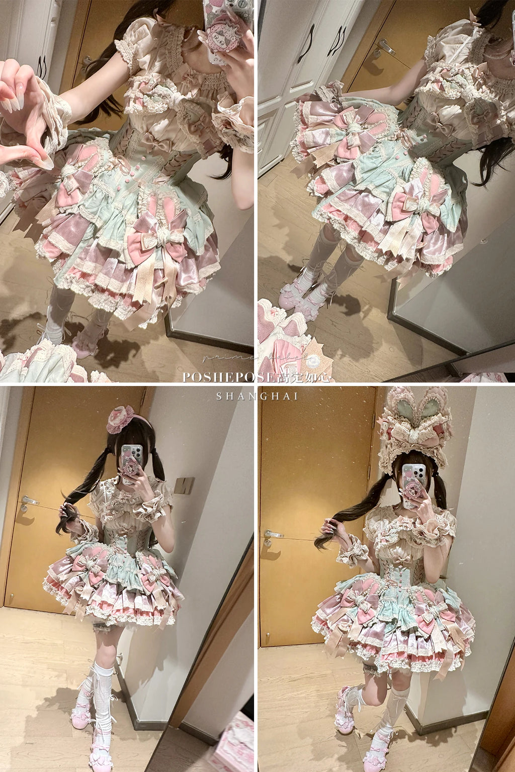 Heavy Industry Elegant Sexy Princess Birthday Dress 3D Big Bow Lace Edge Lace-up Slim Sweet Kawaii Lolita Ball Gown Dress Women