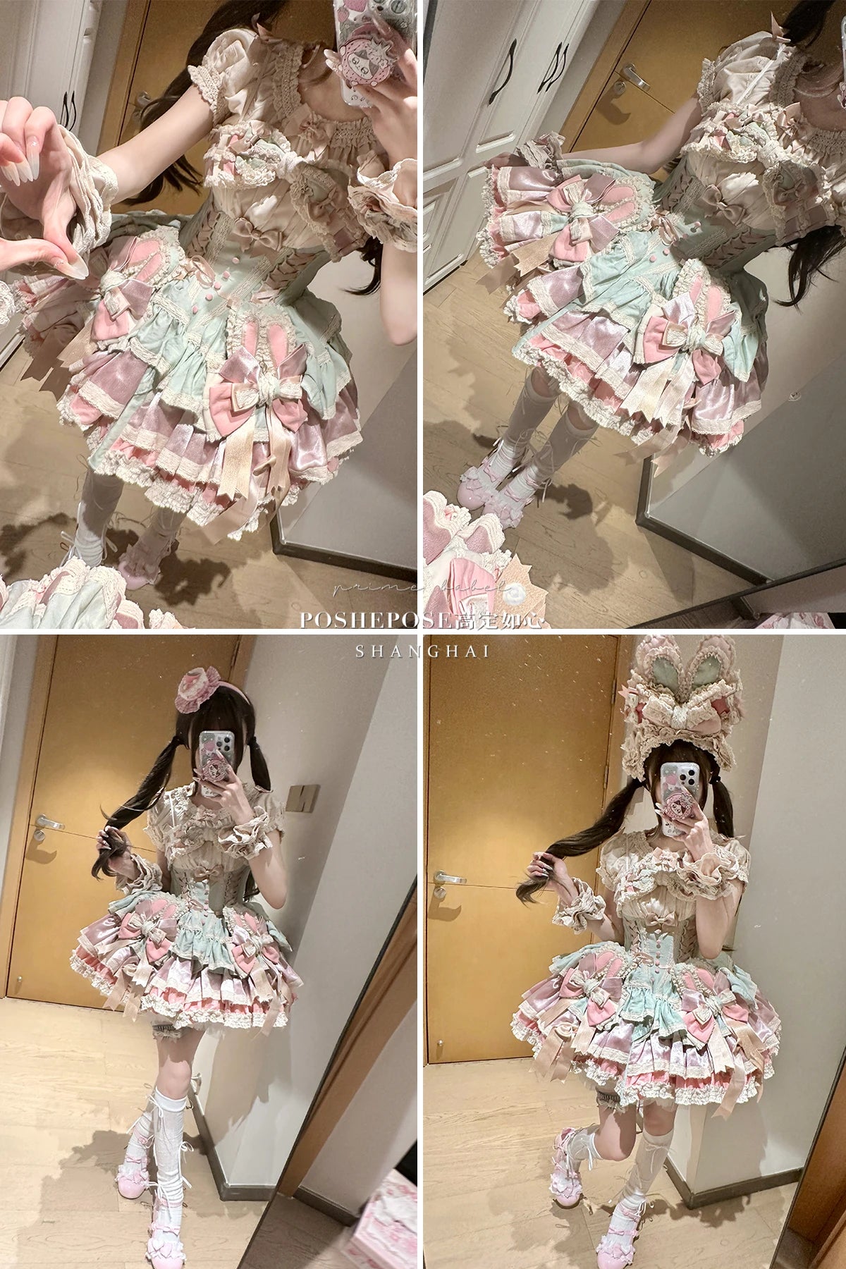 Heavy Industry Elegant Sexy Princess Birthday Dress 3D Big Bow Lace Edge Lace-up Slim Sweet Kawaii Lolita Ball Gown Dress Women