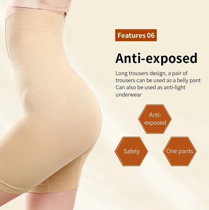 Women's Underwear High Waist Shaping Boyshort Panties Body Shaper Tummy Control Butt Lifting Slimming Shorts Workout Shapewear