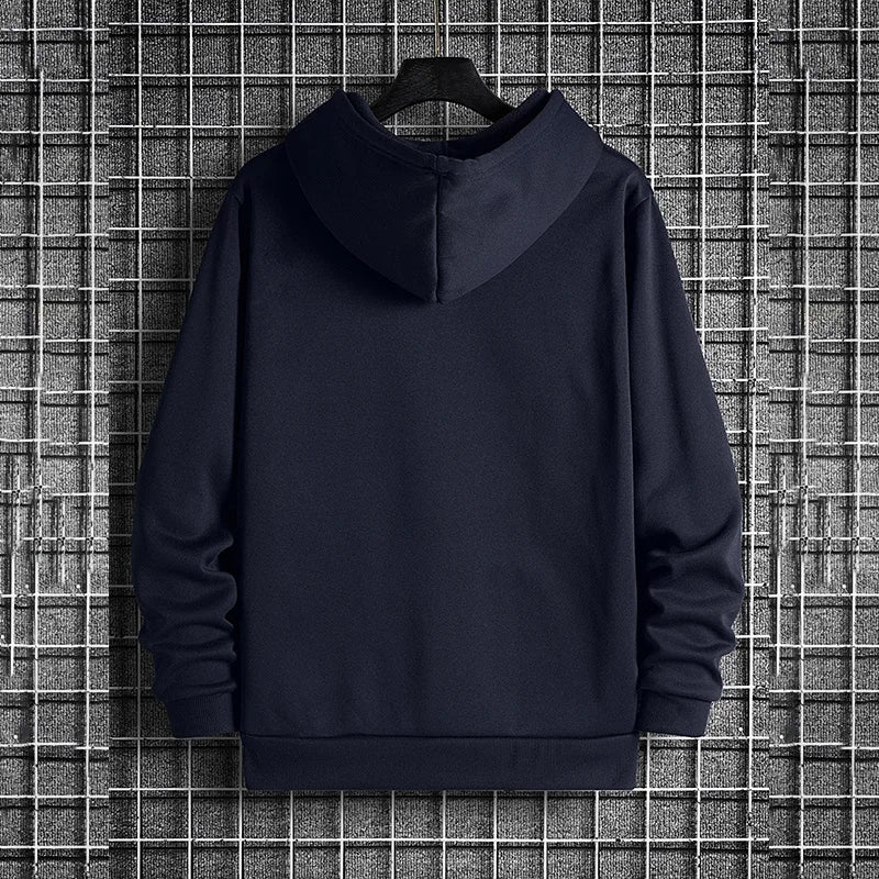 Mens Urban Hoodie 2025 High Quality Solid Color Long Sleeve Sweatshirt Casual Sporty Hooded Outerwear Jesus Cross Print Pullover