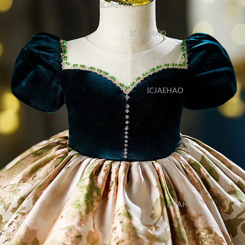 2026 Baby First Birthday Flower Girl Wedding Princess Dress Pageant Formal Kids Children Performance Evening Gown Party Outfit