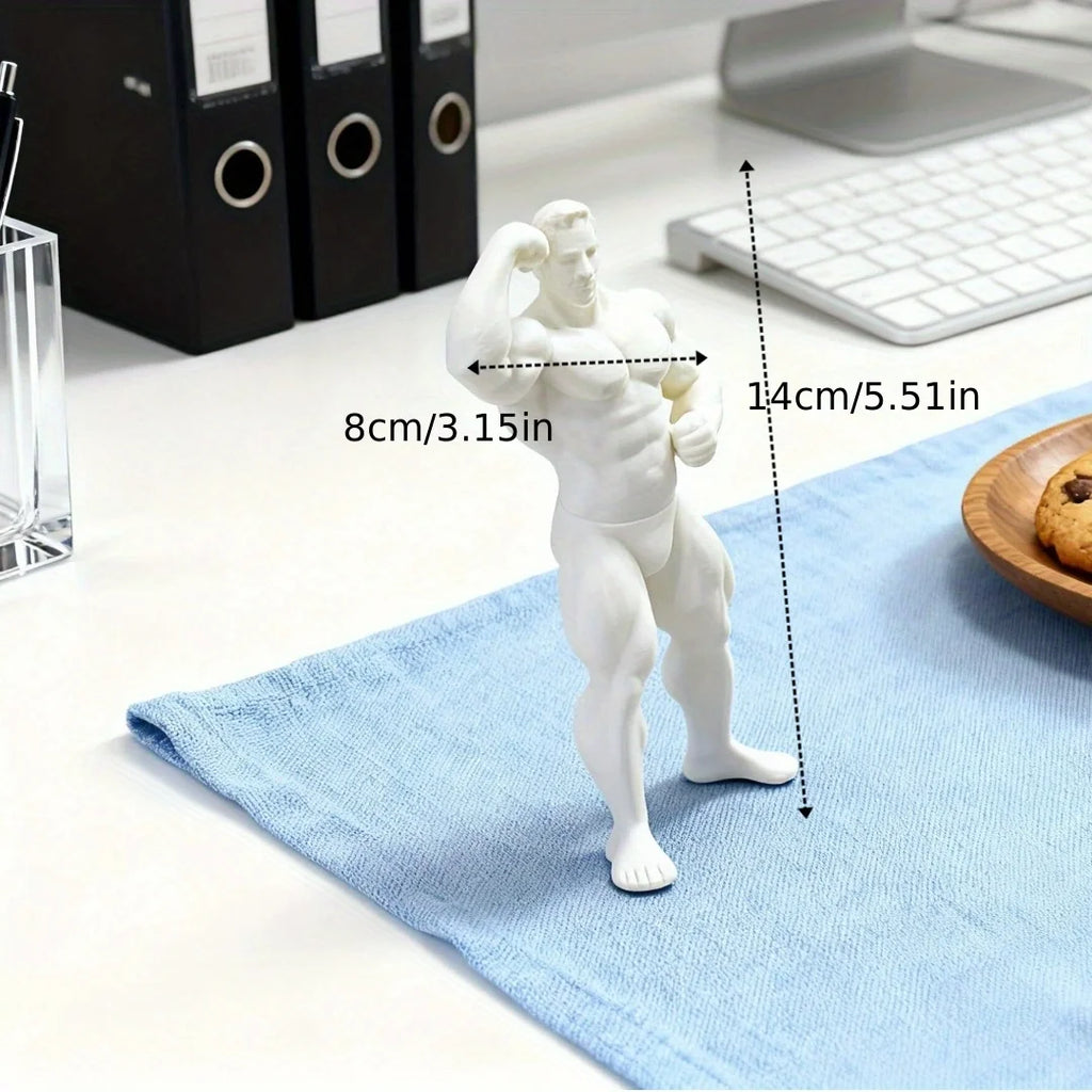 Miniature muscular man model desktop ornament; strong sense of fitness style desk decoration; home art small ornament.