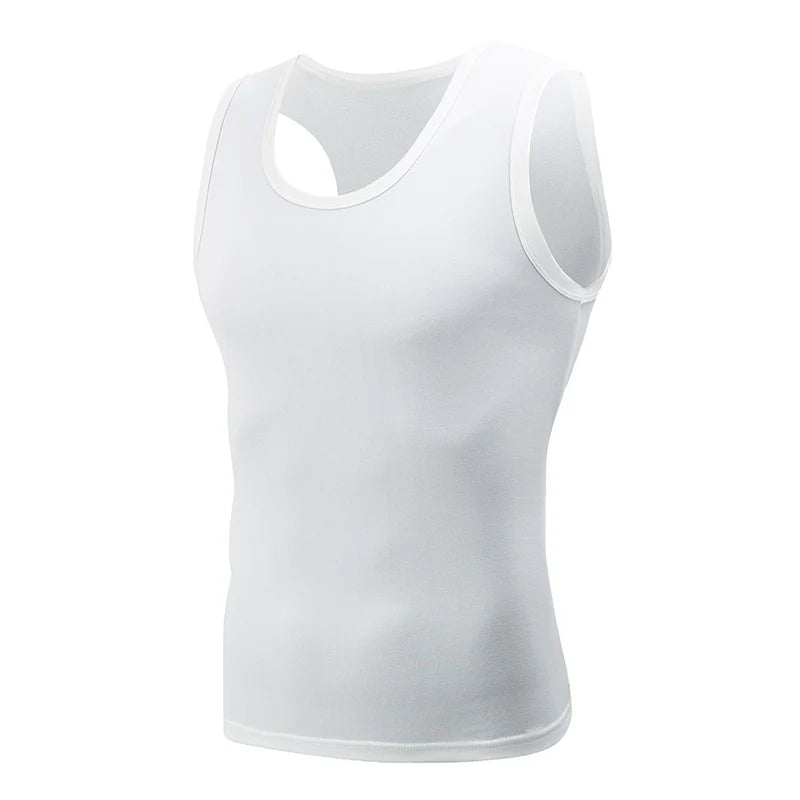 1/3 Piece Men's Classic Four Season Black And White Solid Color Narrow Shoulder Wide Shoulder Vest Comfortable Sportswear