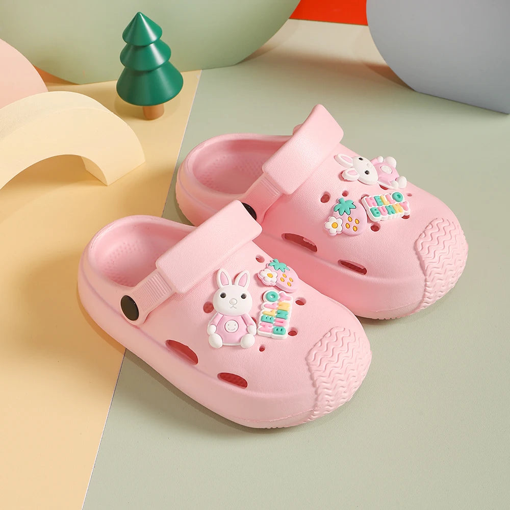 Slippers Baby Shoe Sandals Mules Breathable Girls Slippers with Soft Sole for Indoor Outdoor Activities and Anti-Slip Design