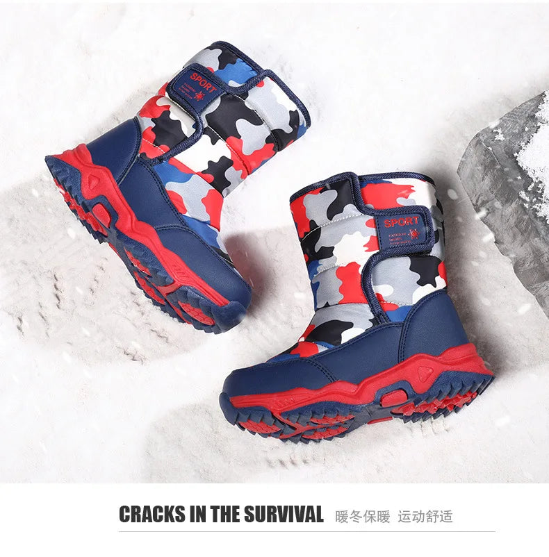 Bota Platform Kid Snow Boot 2023 Winter NewCasual Boy Cotton Shoe Warm Girl Boot Plush Ankle Boot Cotton Boot Kid Boot Girl Shoe