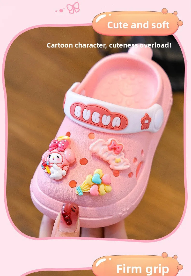 Summer New Baby Slippers Indoor Non-slip Soft Bottom Comfort Fashion Cute Children's Hole Shoes Boys Girls Kid Outdoors Sandals