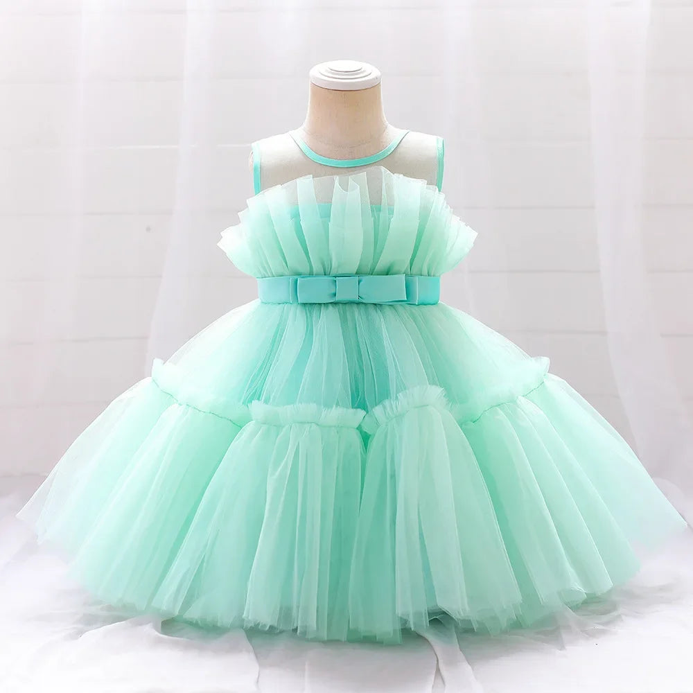 Baby Girls Clothes Toddler Kids Wedding Princess Dress Elegant Birthday Gowns Tulle Bridesmaid Evening Party Christmas Vestidos