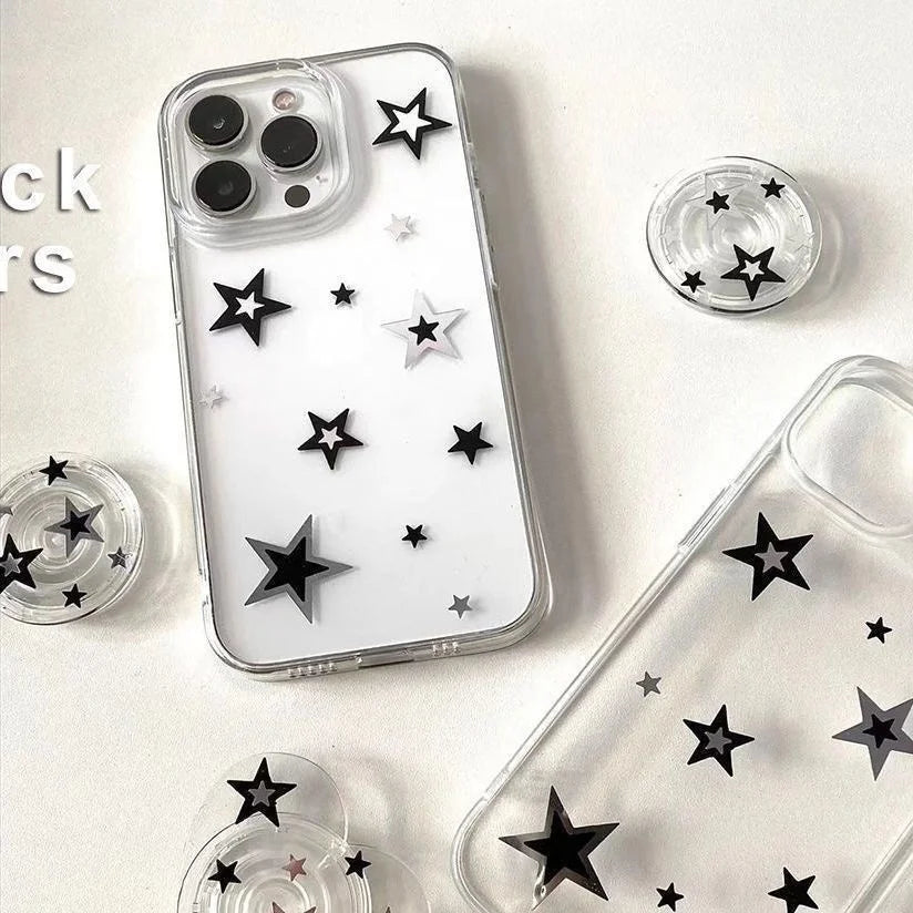 Full Screen Pentagram Phone Case For iPhone 17 Pro Max Air X XR XS Max 7 8 Plus 16 15 14 13 12 11 Y2K Star Soft Back Cover