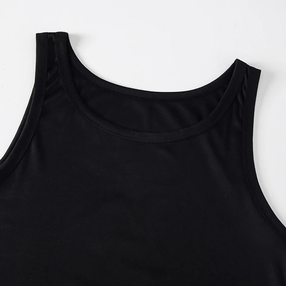 1/3 Piece Men's Classic Four Season Black And White Solid Color Narrow Shoulder Wide Shoulder Vest Comfortable Sportswear