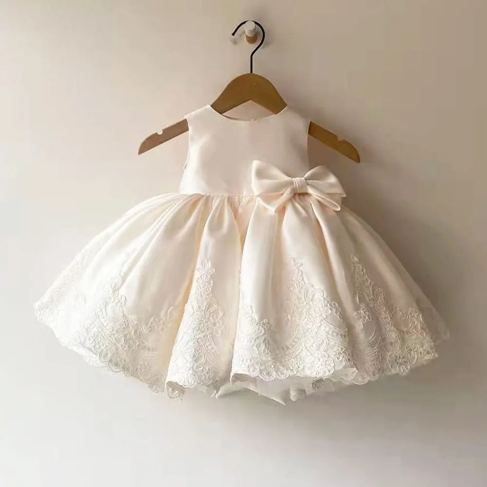 Girls Dress Baby's First Birthday Wedding Flower Girl Dress Cross-Border Pink Children's Host Piano Troupe