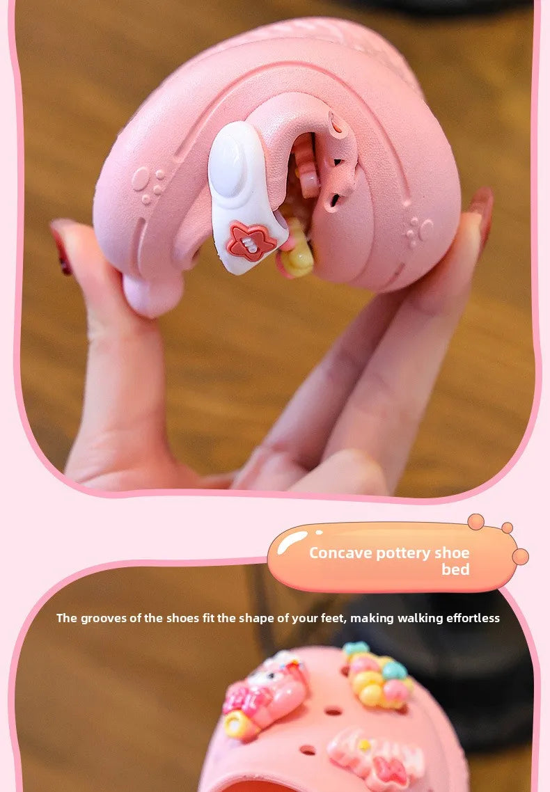 Summer New Baby Slippers Indoor Non-slip Soft Bottom Comfort Fashion Cute Children's Hole Shoes Boys Girls Kid Outdoors Sandals