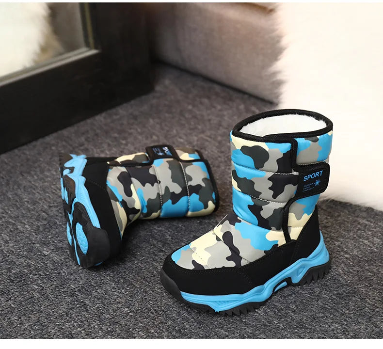 Bota Platform Kid Snow Boot 2023 Winter NewCasual Boy Cotton Shoe Warm Girl Boot Plush Ankle Boot Cotton Boot Kid Boot Girl Shoe