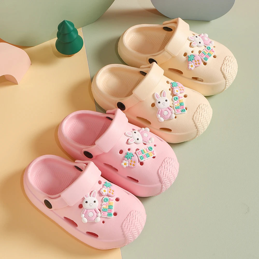 Slippers Baby Shoe Sandals Mules Breathable Girls Slippers with Soft Sole for Indoor Outdoor Activities and Anti-Slip Design