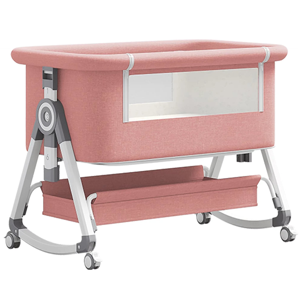 Baby bed 3 in 1 Baby Crib Bedside Crib Baby Playpen 0-3 years child multi-function folding and lifting With Mosquito Net & Wheel