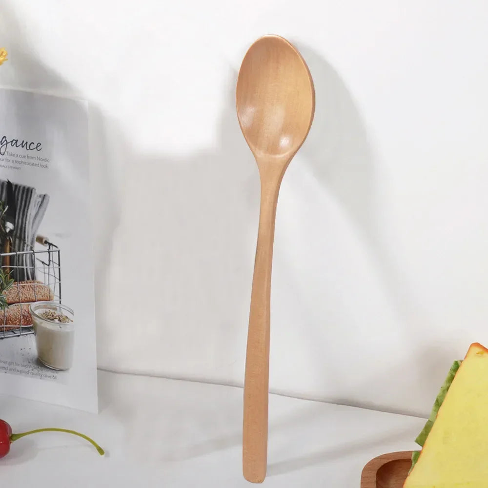 Kitchen Cooking Utensil Tools Wooden Spoon Tableware Soup Tea Spoon Catering Cooking Tool Coffee Soup Teaspoon Honey Spoon