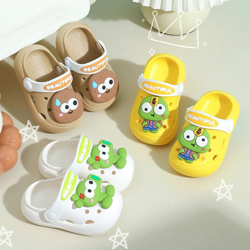 Summer New Baby Slippers Indoor Non-slip Soft Bottom Comfort Fashion Cute Children's Hole Shoes Boys Girls Kid Outdoors Sandals
