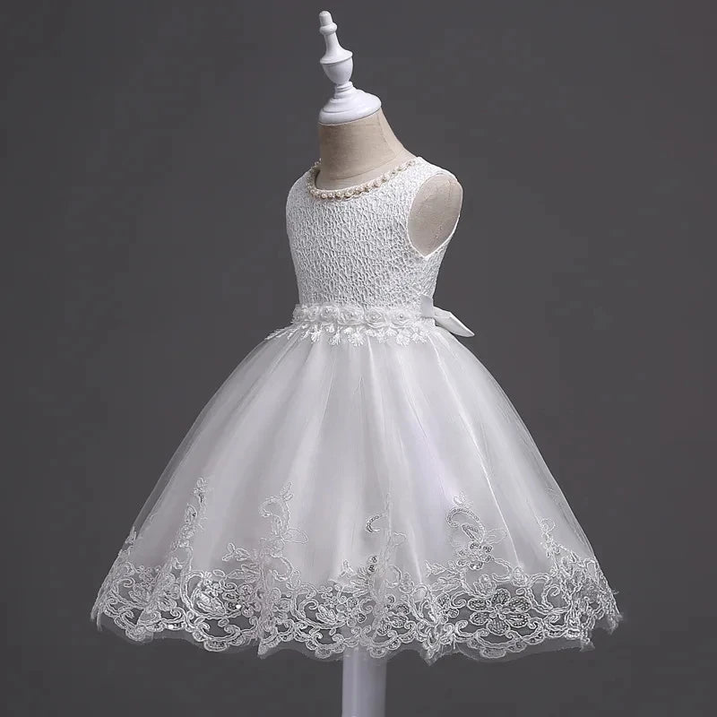 Embroidery Baby Girls Sequin Tutu Dress Toddler Kids Birthday Party Princess Ball Gown Luxury Dress Baby Girls Baptism Costumes