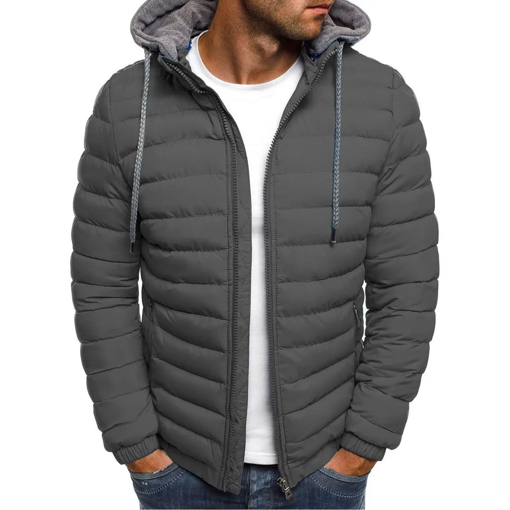 JOTT men's jacket, autumn/winter jacket, 2025 cotton hooded jacket, light winter down jacket