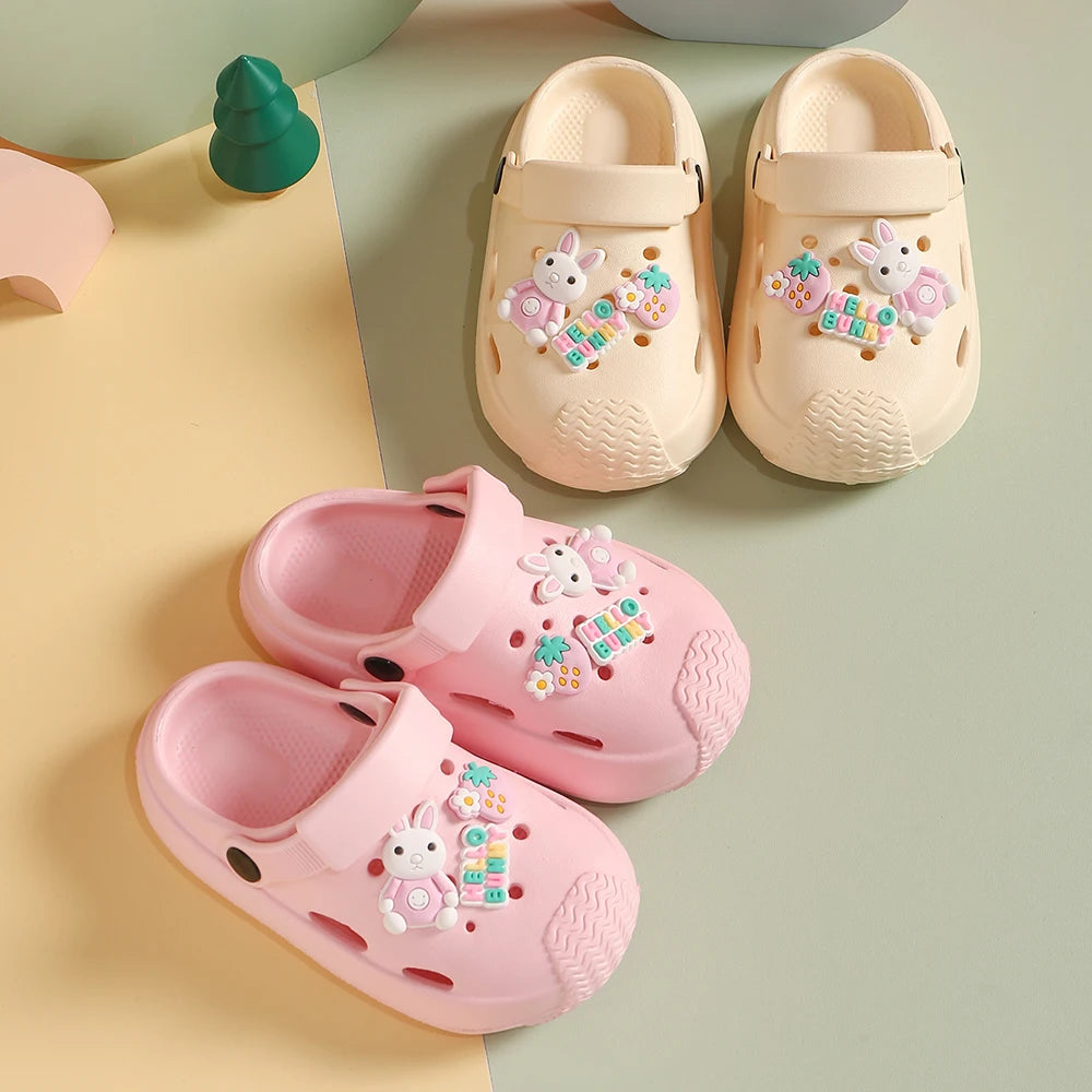 Slippers Baby Shoe Sandals Mules Breathable Girls Slippers with Soft Sole for Indoor Outdoor Activities and Anti-Slip Design