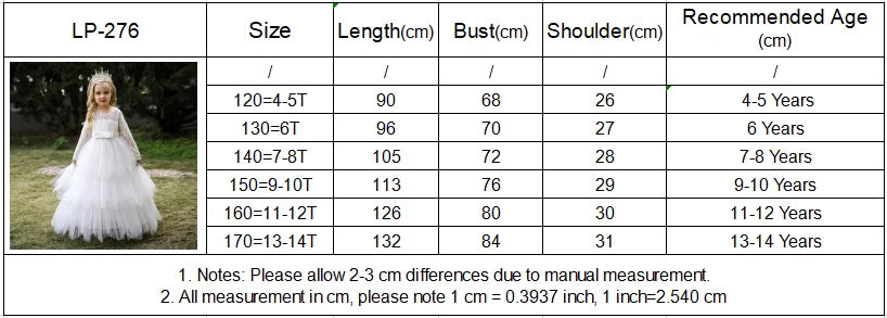 Lace Long Sleeve White Bridesmaid Dress For Girls Kids Princess Evening Dresses Children Girl Wedding Party Costume Clothes
