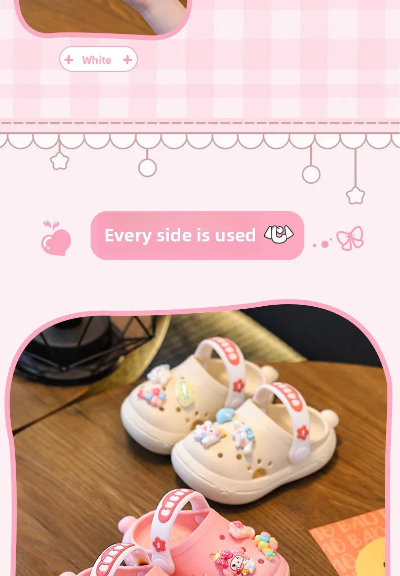 Summer New Baby Slippers Indoor Non-slip Soft Bottom Comfort Fashion Cute Children's Hole Shoes Boys Girls Kid Outdoors Sandals