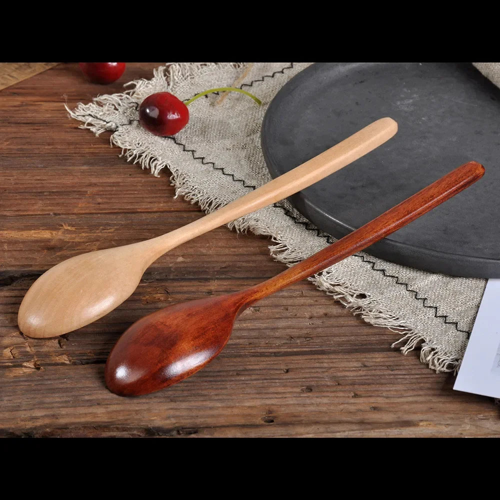 Kitchen Cooking Utensil Tools Wooden Spoon Tableware Soup Tea Spoon Catering Cooking Tool Coffee Soup Teaspoon Honey Spoon