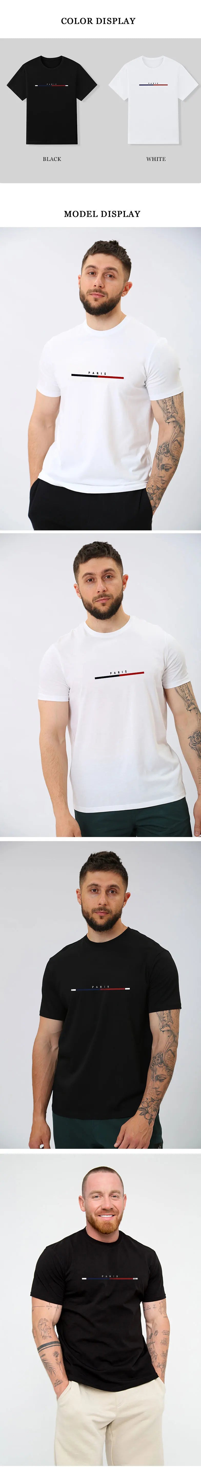 2026 New Digital Print Super Elastic Casual Short-Sleeved Men's Daily Party Home Social T-Shirt Solid Color Vintage Streetwear