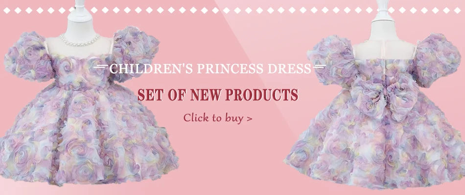 Luxury Girls Big Bow Wedding Party Flower Girl Dresses Pink Long Tulle Baby Ceremony Evening Dress Summer  3-10 Y graduate Dress