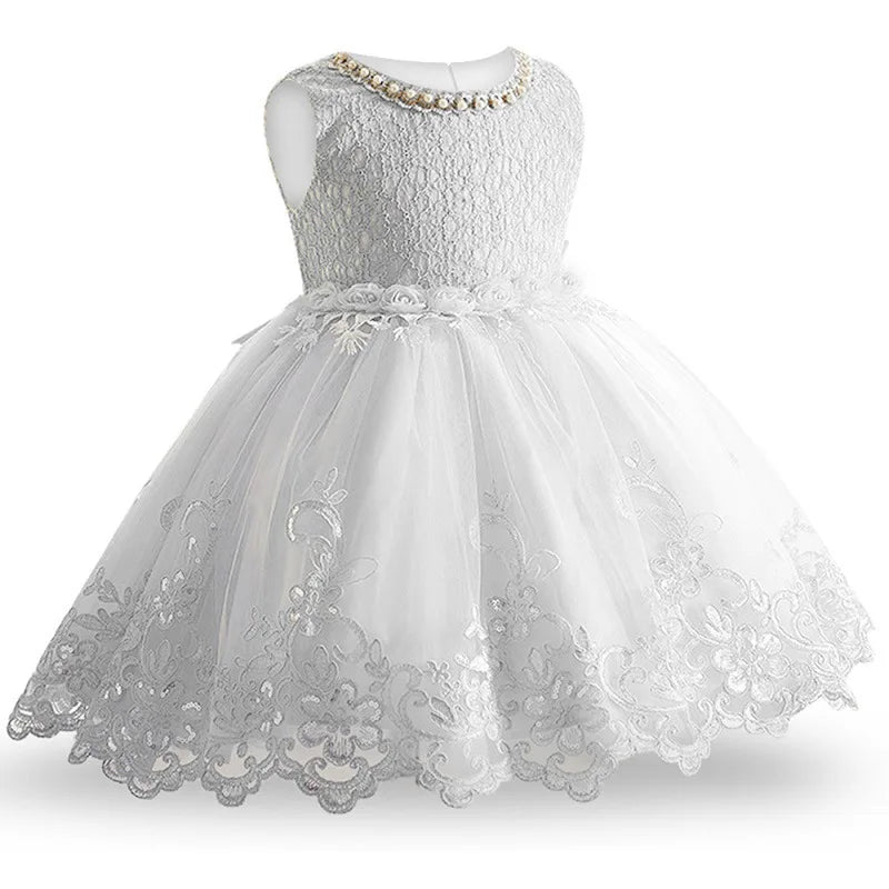 Embroidery Baby Girls Sequin Tutu Dress Toddler Kids Birthday Party Princess Ball Gown Luxury Dress Baby Girls Baptism Costumes